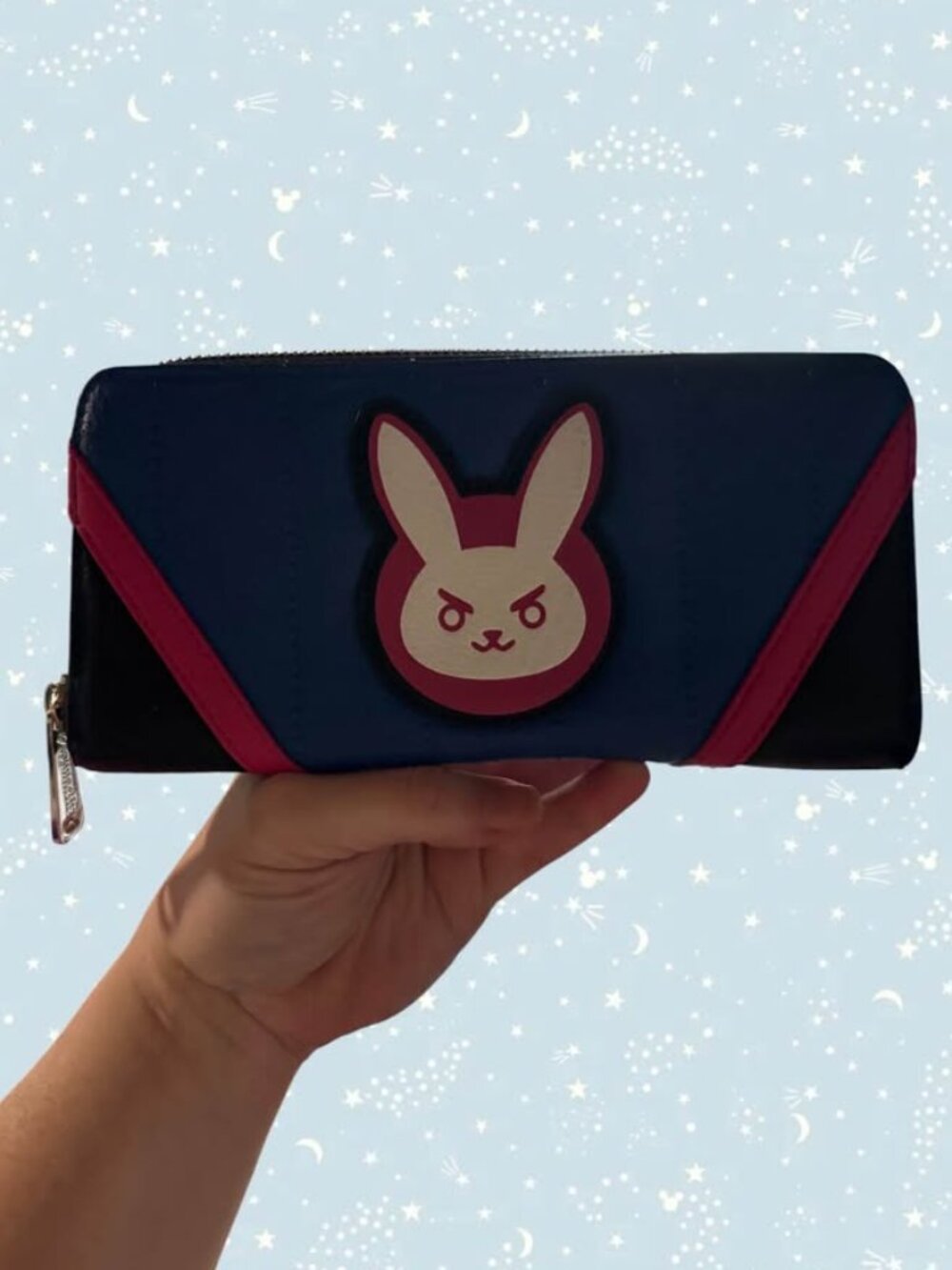 Rare Heart Tag Loungefly Overwatch D.Va Bunny Zip-Around Wallet
